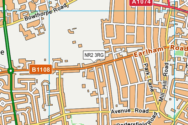 NR2 3RG map - OS VectorMap District (Ordnance Survey)