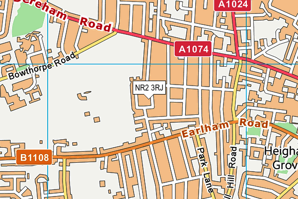 NR2 3RJ map - OS VectorMap District (Ordnance Survey)