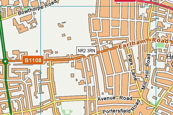 NR2 3RN map - OS VectorMap District (Ordnance Survey)