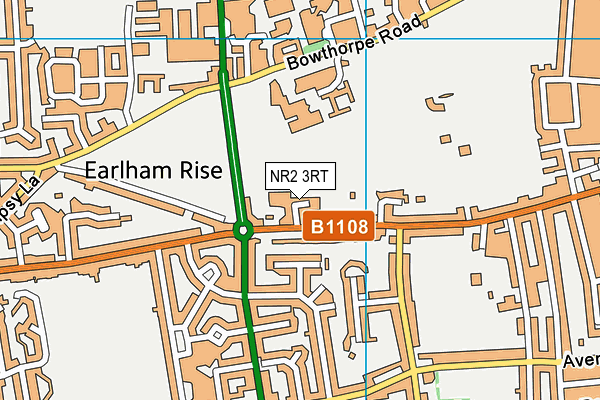NR2 3RT map - OS VectorMap District (Ordnance Survey)