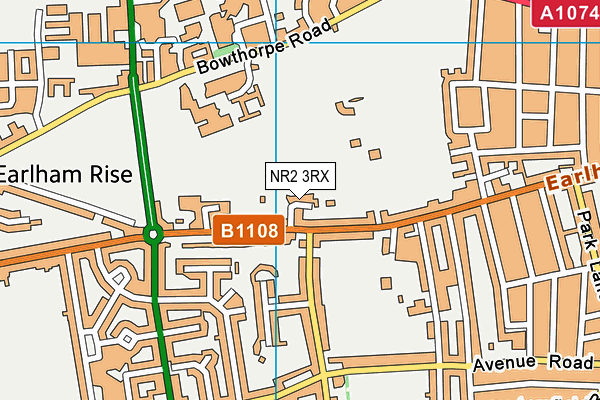 NR2 3RX map - OS VectorMap District (Ordnance Survey)