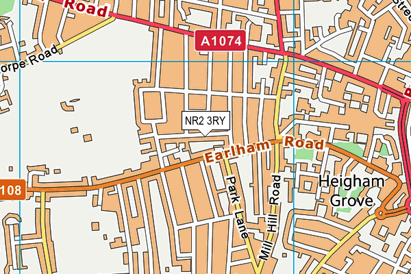 NR2 3RY map - OS VectorMap District (Ordnance Survey)