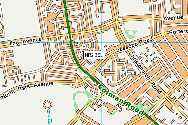 NR2 3SL map - OS VectorMap District (Ordnance Survey)