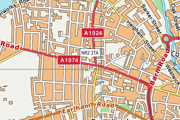 NR2 3TA map - OS VectorMap District (Ordnance Survey)
