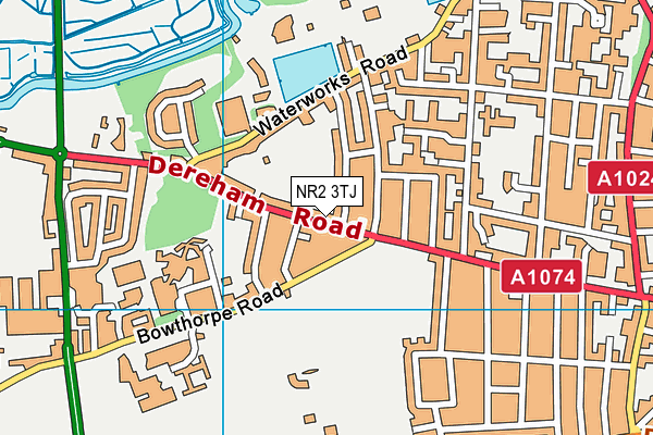 NR2 3TJ map - OS VectorMap District (Ordnance Survey)