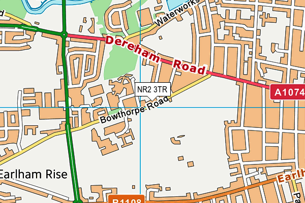 NR2 3TR map - OS VectorMap District (Ordnance Survey)