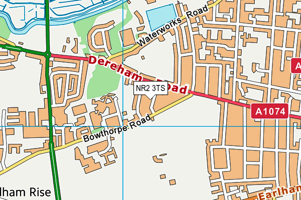NR2 3TS map - OS VectorMap District (Ordnance Survey)