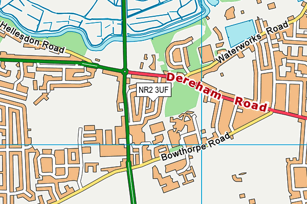 NR2 3UF map - OS VectorMap District (Ordnance Survey)