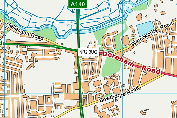 NR2 3UQ map - OS VectorMap District (Ordnance Survey)