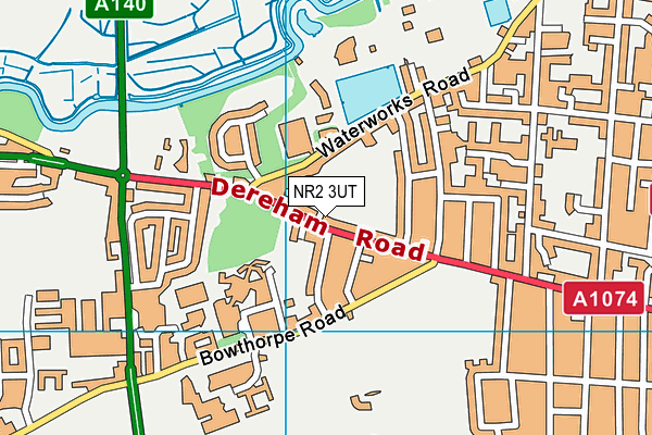NR2 3UT map - OS VectorMap District (Ordnance Survey)