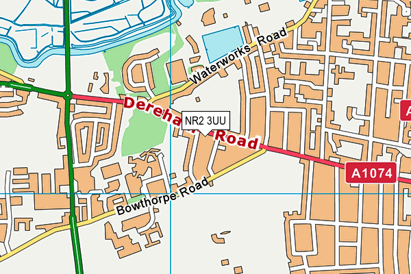 NR2 3UU map - OS VectorMap District (Ordnance Survey)