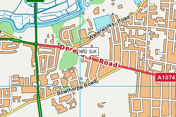 NR2 3UX map - OS VectorMap District (Ordnance Survey)