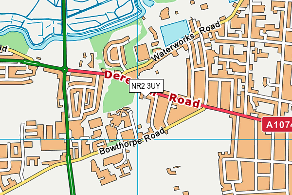NR2 3UY map - OS VectorMap District (Ordnance Survey)