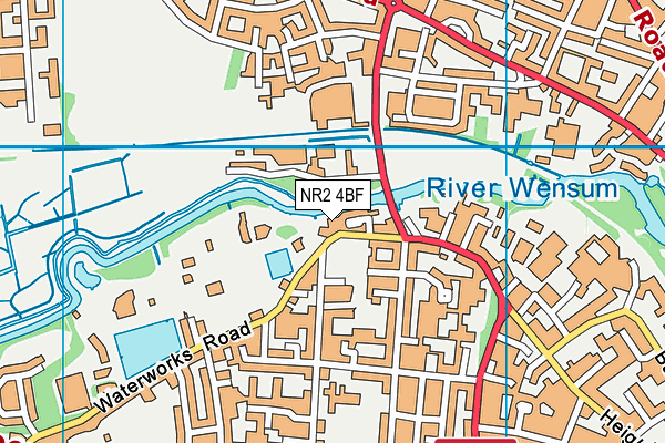 NR2 4BF map - OS VectorMap District (Ordnance Survey)