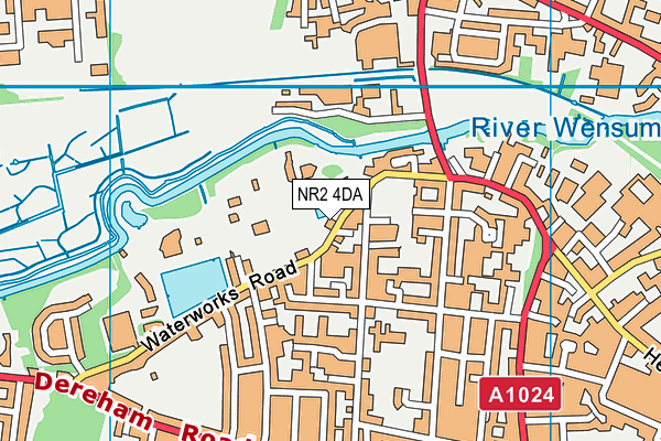 NR2 4DA map - OS VectorMap District (Ordnance Survey)
