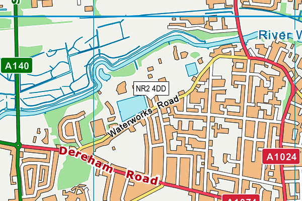 NR2 4DD map - OS VectorMap District (Ordnance Survey)