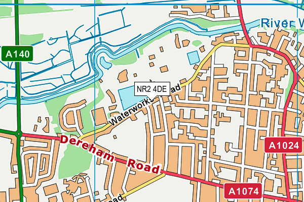 NR2 4DE map - OS VectorMap District (Ordnance Survey)