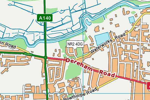 NR2 4DG map - OS VectorMap District (Ordnance Survey)