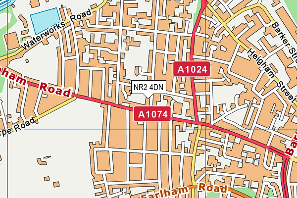 NR2 4DN map - OS VectorMap District (Ordnance Survey)