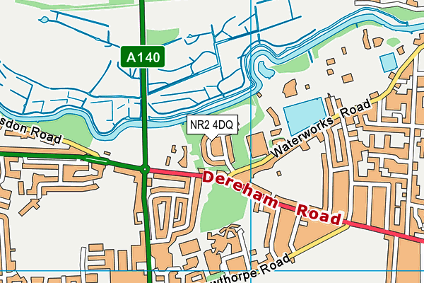 NR2 4DQ map - OS VectorMap District (Ordnance Survey)