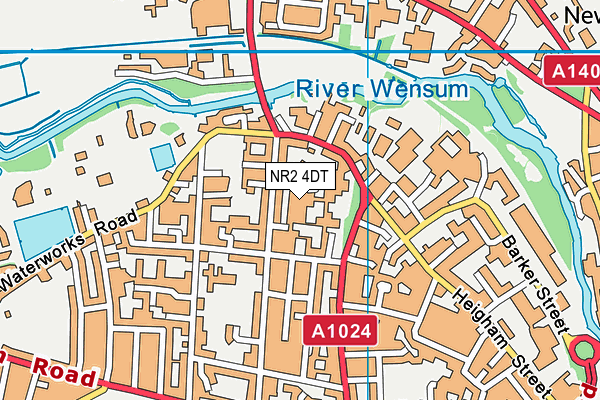 NR2 4DT map - OS VectorMap District (Ordnance Survey)