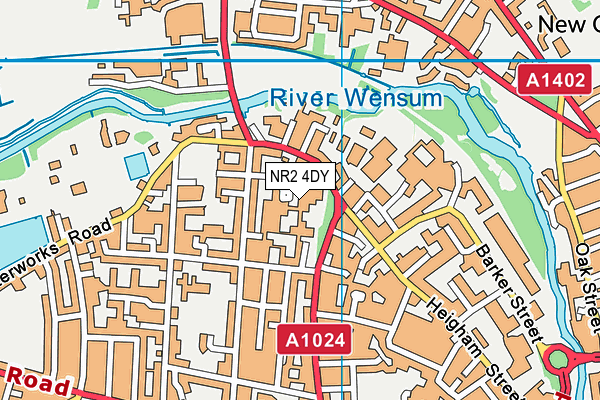 NR2 4DY map - OS VectorMap District (Ordnance Survey)