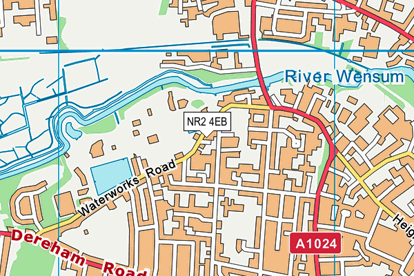 NR2 4EB map - OS VectorMap District (Ordnance Survey)