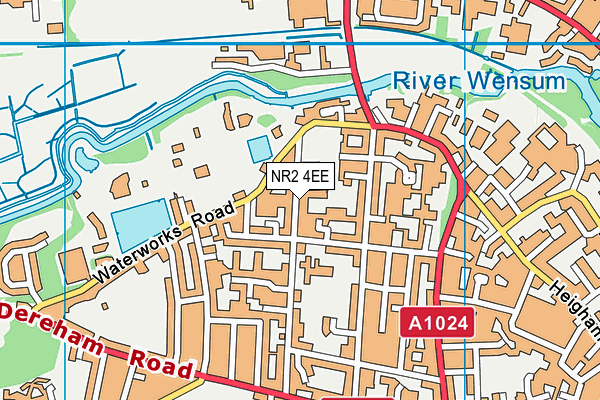 NR2 4EE map - OS VectorMap District (Ordnance Survey)