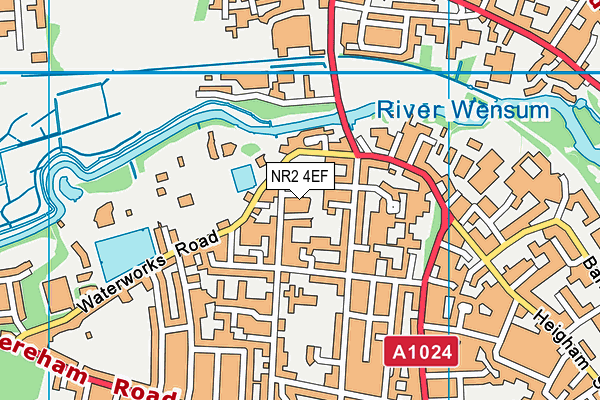 NR2 4EF map - OS VectorMap District (Ordnance Survey)