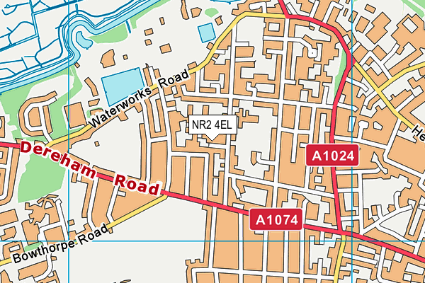 NR2 4EL map - OS VectorMap District (Ordnance Survey)