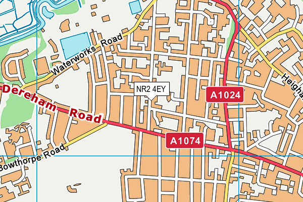 NR2 4EY map - OS VectorMap District (Ordnance Survey)