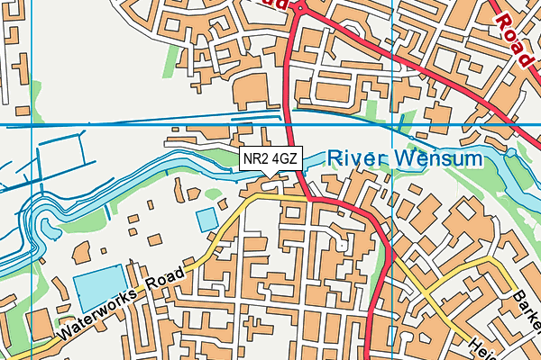 NR2 4GZ map - OS VectorMap District (Ordnance Survey)