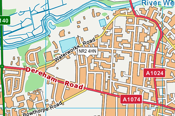 NR2 4HN map - OS VectorMap District (Ordnance Survey)