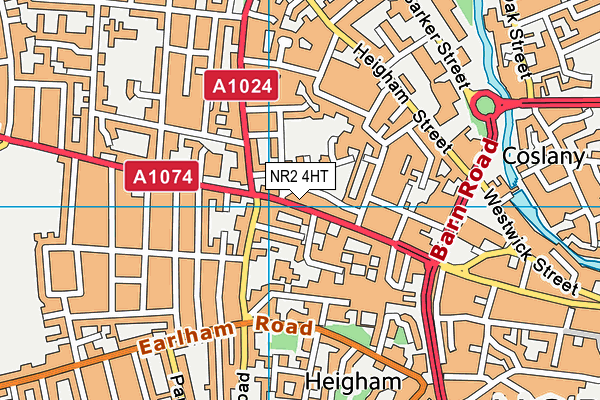 NR2 4HT map - OS VectorMap District (Ordnance Survey)