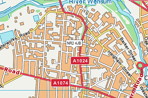 NR2 4JB map - OS VectorMap District (Ordnance Survey)