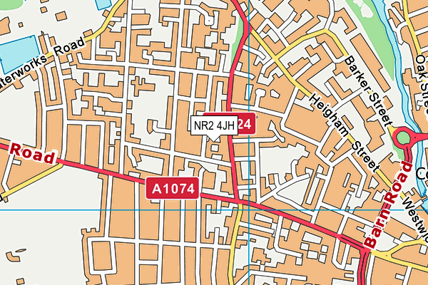 NR2 4JH map - OS VectorMap District (Ordnance Survey)