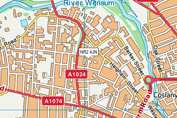 NR2 4JN map - OS VectorMap District (Ordnance Survey)
