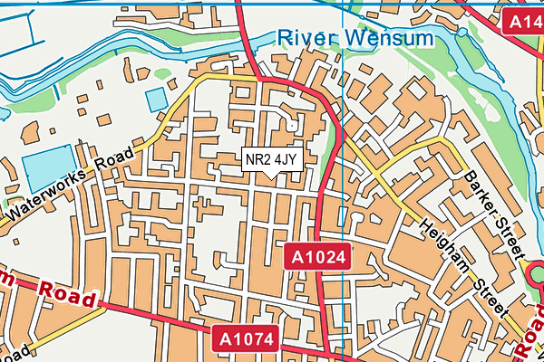 NR2 4JY map - OS VectorMap District (Ordnance Survey)