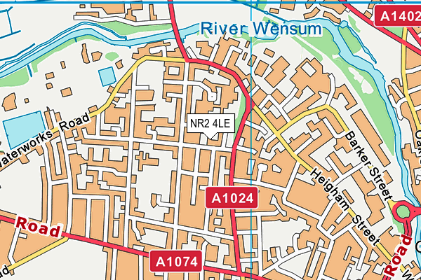 NR2 4LE map - OS VectorMap District (Ordnance Survey)
