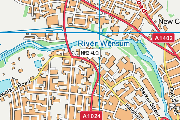 NR2 4LQ map - OS VectorMap District (Ordnance Survey)