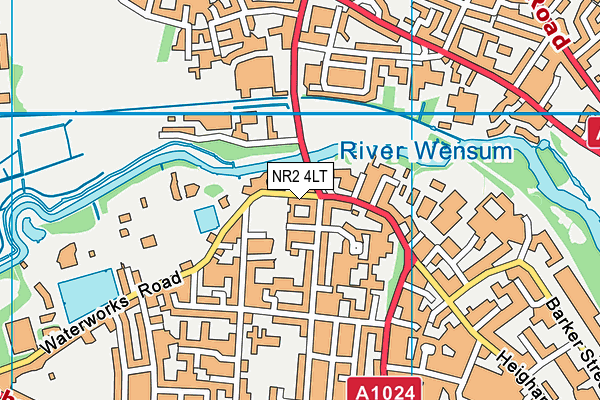 NR2 4LT map - OS VectorMap District (Ordnance Survey)