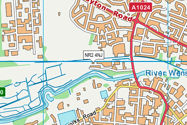 NR2 4NJ map - OS VectorMap District (Ordnance Survey)