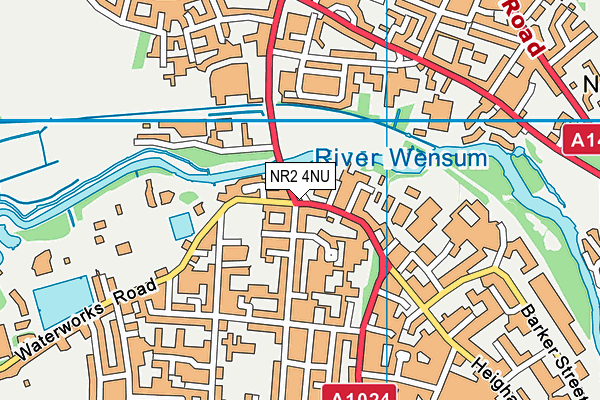NR2 4NU map - OS VectorMap District (Ordnance Survey)