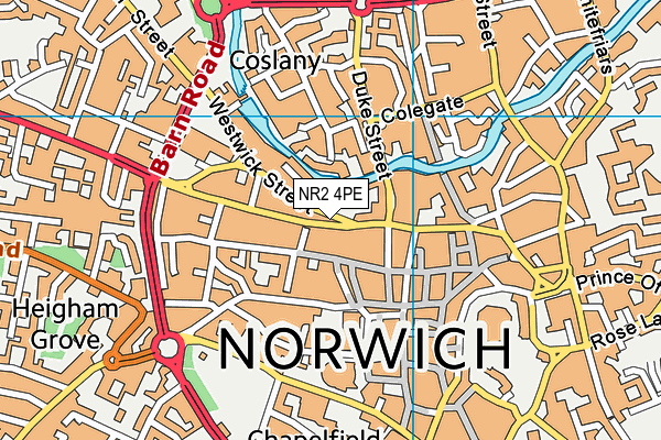 NR2 4PE map - OS VectorMap District (Ordnance Survey)