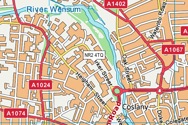 NR2 4TQ map - OS VectorMap District (Ordnance Survey)