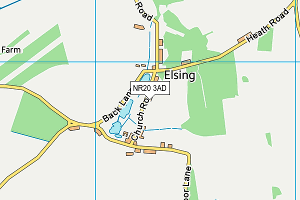 NR20 3AD map - OS VectorMap District (Ordnance Survey)
