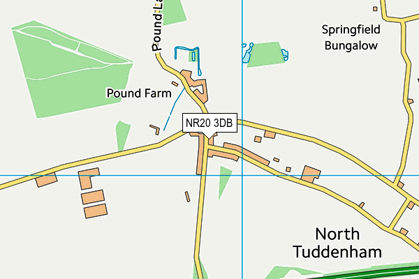 NR20 3DB map - OS VectorMap District (Ordnance Survey)