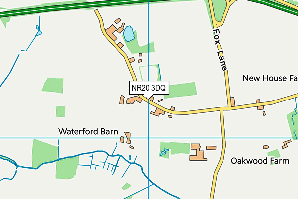 NR20 3DQ map - OS VectorMap District (Ordnance Survey)