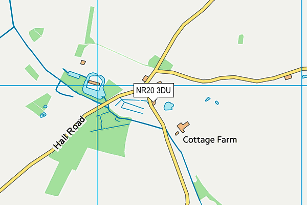 NR20 3DU map - OS VectorMap District (Ordnance Survey)
