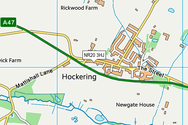 NR20 3HJ map - OS VectorMap District (Ordnance Survey)